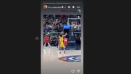 Savannah's IG story after Bronny's first 3